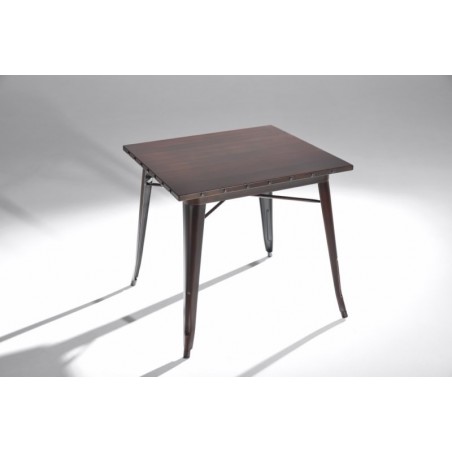 Mesa Cuadrada Acero Industrial Modelo Calabria - Varios Acabados