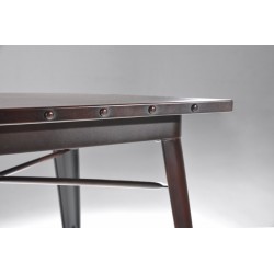 Mesa Cuadrada Acero Industrial Modelo Calabria - Varios Acabados