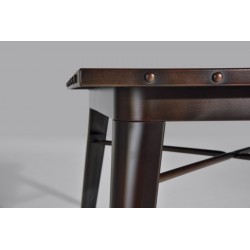 Mesa Cuadrada Acero Industrial Modelo Calabria - Varios Acabados
