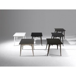Mesa Cuadrada Acero Industrial Modelo Calabria - Varios Acabados
