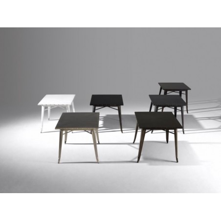 Mesa Cuadrada Acero Industrial Modelo Calabria - Varios Acabados