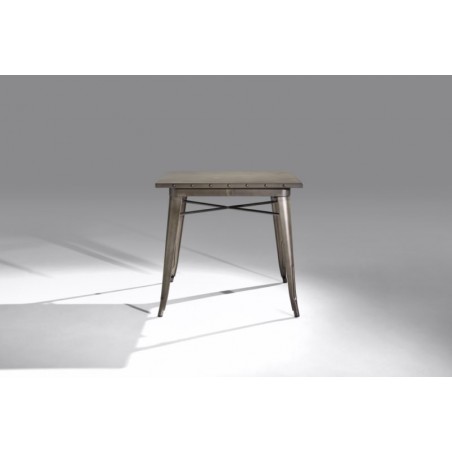 Mesa Cuadrada Acero Industrial Modelo Calabria - Varios Acabados