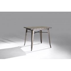 Mesa Cuadrada Acero Industrial Modelo Calabria - Varios Acabados