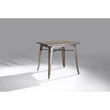 Mesa Cuadrada Acero Industrial Modelo Calabria - Varios Acabados