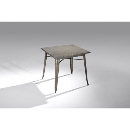 Mesa Cuadrada Acero Industrial Modelo Calabria - Varios Acabados
