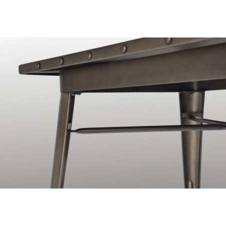 Mesa Cuadrada Acero Industrial Modelo Calabria - Varios Acabados