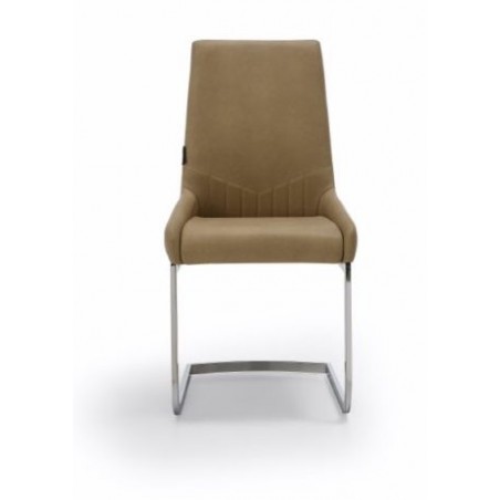 Silla Comedor Modelo Armada Tapizada Estructura Cromada - Varios Colores