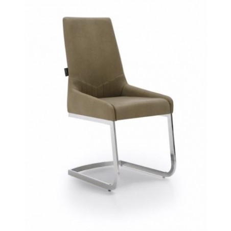 Silla Comedor Modelo Armada Tapizada Estructura Cromada - Varios Colores