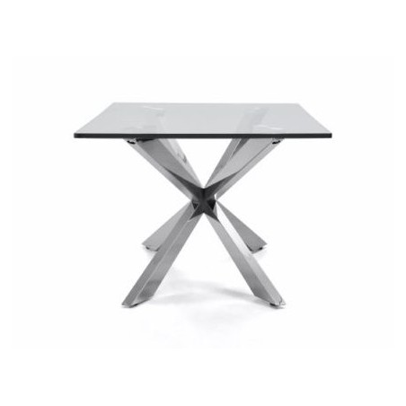 Mesa Centro Trento Acero Inoxidable Cromado Diseño Moderno