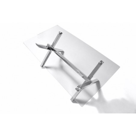Mesa Centro Acero - Cristal Modelo Diversso 110x60