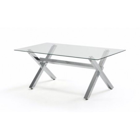 Mesa Centro Acero - Cristal Modelo Diversso 110x60