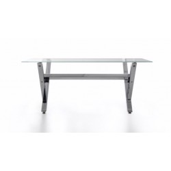 Mesa Centro Acero - Cristal Modelo Diversso 110x60