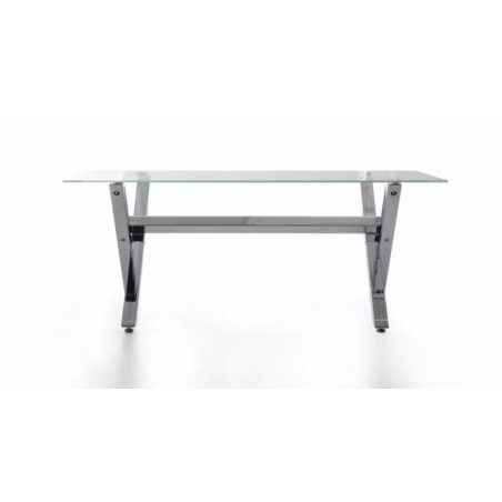 Mesa Centro Acero - Cristal Modelo Diversso 110x60