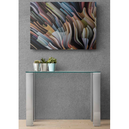 Escritorio Bambu Plus Acero Inoxidable Pulido 100x75