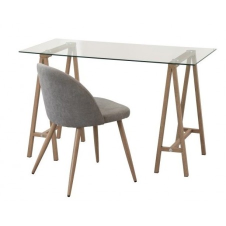 Mesa Escritorio Caballetes Estilo Natural Modelo Polga