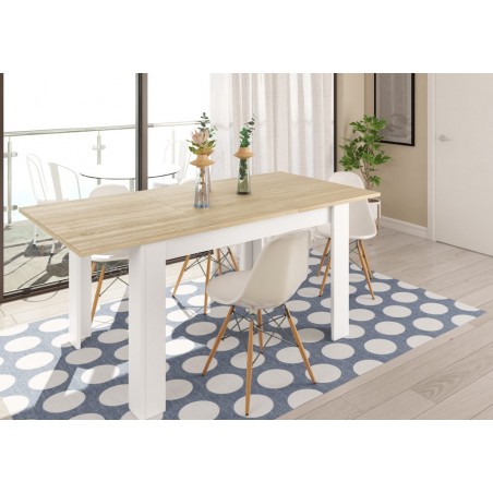 Mesa Comedor Extensible Práctico Estilo Nórdico 140x90