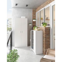 Armario Multiusos Escobero 2 Puertas Color Roble Use