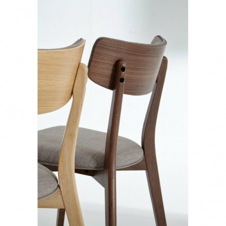 Silla Comedor Tapizada Color Natural Modelo Anais - Varios Colores Tejido