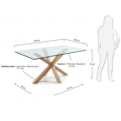 Mesa Arya Color Madera Natural 180x100