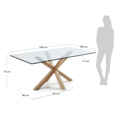 Mesa Arya Color Madera Natural 200x100