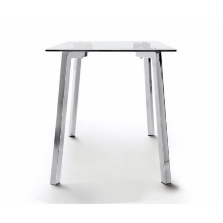 Mesa Comedor Modelo Duke Acero y Cristal - Varias Medidas