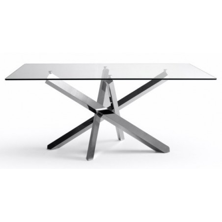 Mesa Comedor Acero Inoxidable Cromado Modelo Milan - Varias Medidas