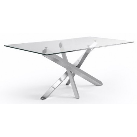 Mesa Comedor Acero Inoxidable Cromado Modelo Milan - Varias Medidas