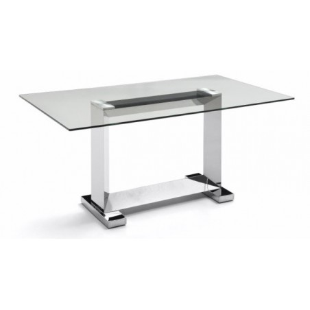 Mesa Comedor Estructura Cromada Modelo Kubic - Varias Medidas