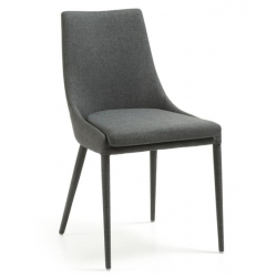 SILLA COMEDOR DANT TELA GRIS OSCURO