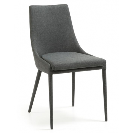 SILLA COMEDOR DANT TELA GRIS OSCURO