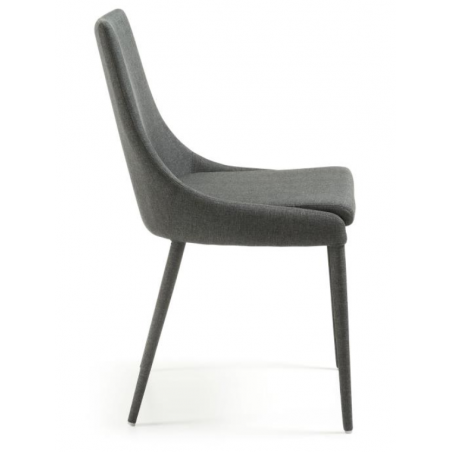 SILLA COMEDOR DANT TELA GRIS OSCURO