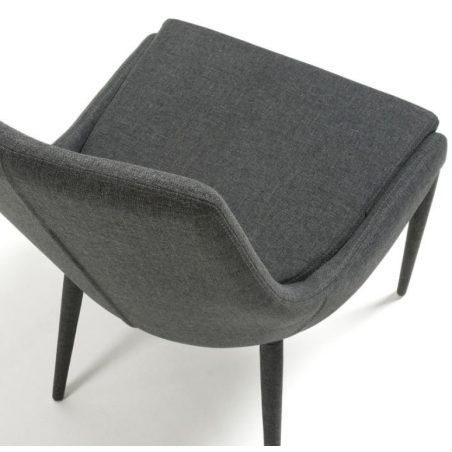 SILLA COMEDOR DANT TELA GRIS OSCURO