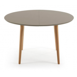 MESA COMEDOR OVALADA OAKLAND EXTENSIBLE 120 Ext. 90X200 MARRÓN MATE