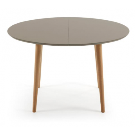 MESA COMEDOR OVALADA OAKLAND EXTENSIBLE 120 Ext. 90X200 MARRÓN MATE