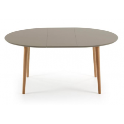 MESA COMEDOR OVALADA OAKLAND EXTENSIBLE 120 Ext. 90X200 MARRÓN MATE