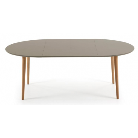MESA COMEDOR OVALADA OAKLAND EXTENSIBLE 120 Ext. 90X200 MARRÓN MATE