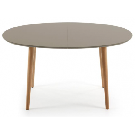 MESA COMEDOR OVALADA OAKLAND EXTENSIBLE 140 Ext. 90X220 MARRÓN MATE