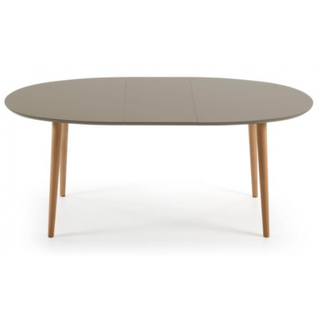 MESA COMEDOR OVALADA OAKLAND EXTENSIBLE 140 Ext. 90X220 MARRÓN MATE