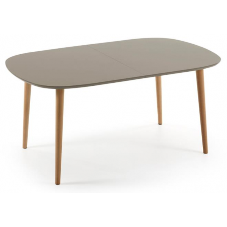 MESA COMEDOR OVALADA OAKLAND EXTENSIBLE 160 Ext. 100X260 MARRÓN MATE