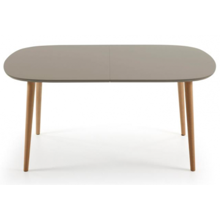 MESA COMEDOR OVALADA OAKLAND EXTENSIBLE 160 Ext. 100X260 MARRÓN MATE