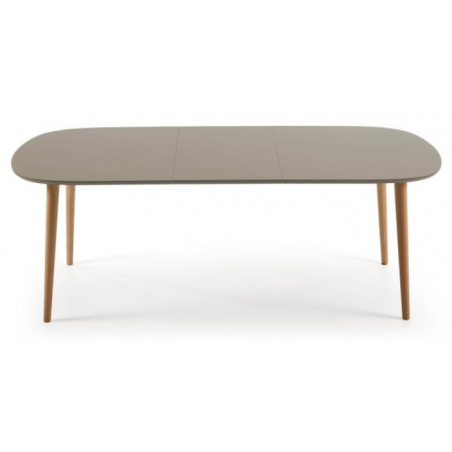 MESA COMEDOR OVALADA OAKLAND EXTENSIBLE 160 Ext. 100X260 MARRÓN MATE