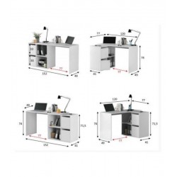 MESA ESCRITORIO MULTIPOSICIÓN GIO BALNCO ARTIK