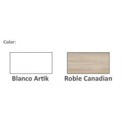 Estantería Zig Zag Elfos Blanco Brillo-Roble Estilo Nórdico