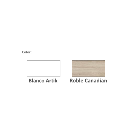 Estantería Zig Zag Elfos Blanco Brillo-Roble Estilo Nórdico