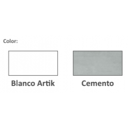 ESTANTERÍA ZIG-ZAG-2 KENDRA CEMENTO- BLANCO ARTIK