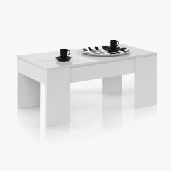 Mesa de Centro Elevable Flow BLANCO BRILLO