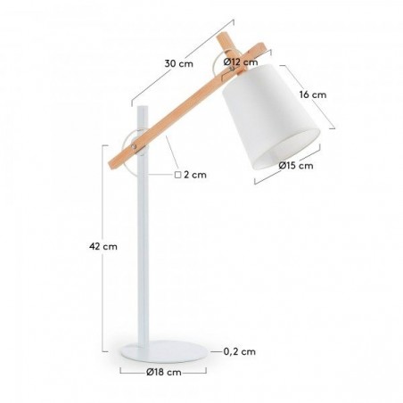 LÁMPARA DE SOBREMESA MODELO JOVIK METAL BLANCO