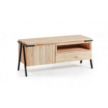 MUEBLE TV 1 PUERTA 1 CAJÓN MODELO DISSET MADERA DE ACACIA 125X53