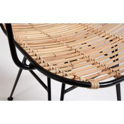 SILLA COMEDOR MODELO ASHANTI METAL-RATÁN