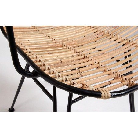 SILLA COMEDOR MODELO ASHANTI METAL-RATÁN